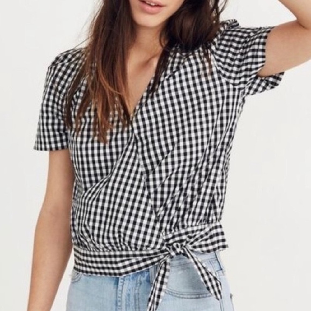 Cute MADEWELL Gingham Wrap Top